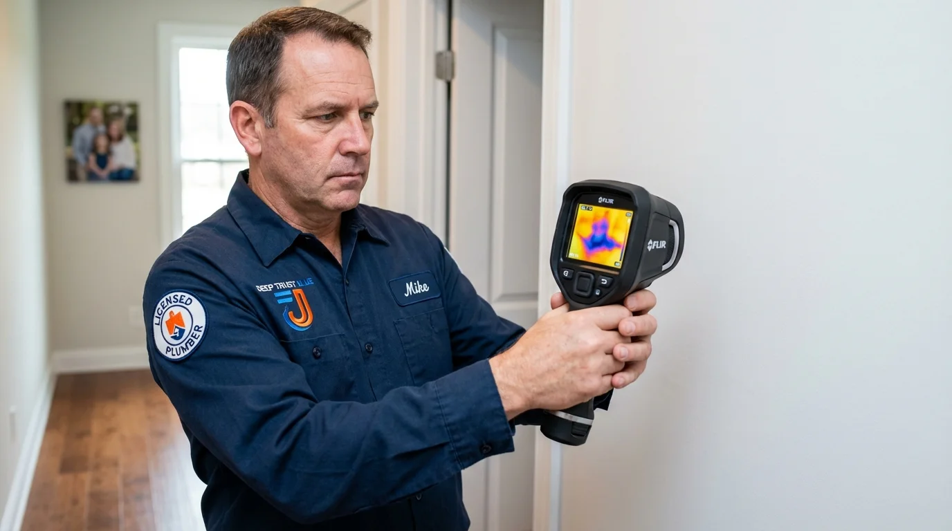 Thermal imaging leak detection by Johns Plumbing LLC in Quincy